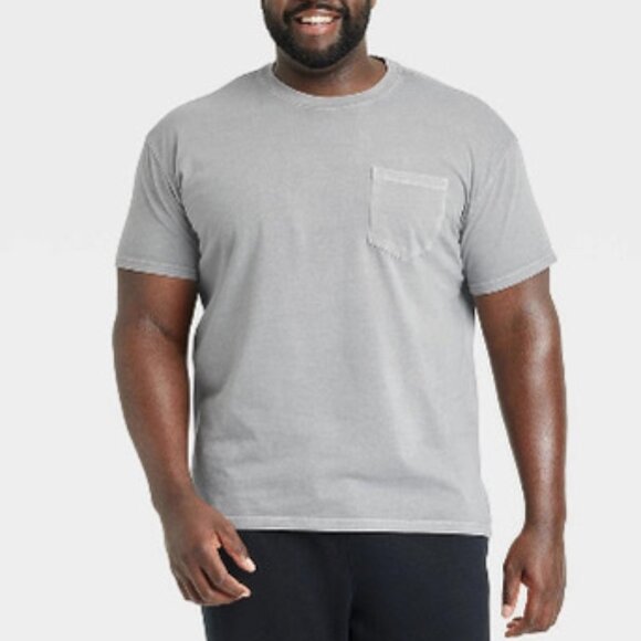 752-753 MENS BIG & TALL GRAY 3XLT HEAVYWEIGHT T-SHIRT BY GOODFELLOW - Picture 1 of 1